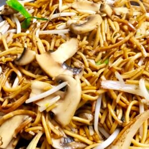 106a.Mushroom Chow Mein 毛古面