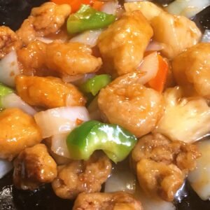 118c.Sweet & Sour Mixed Meat Canton Style 中古什肉