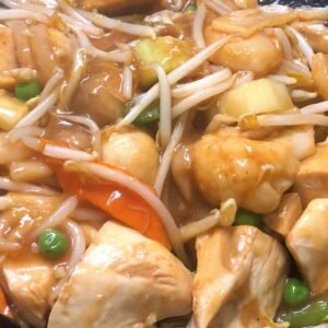 128.Chicken with Mixed Vegetables 什才鸡