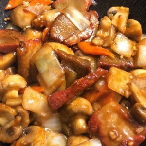 131.Chinese Roast Pork with Mushroom 毛叉