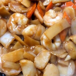 142.King Prawn with Bamboo Shoot & Water Chestnut 竹馬大下