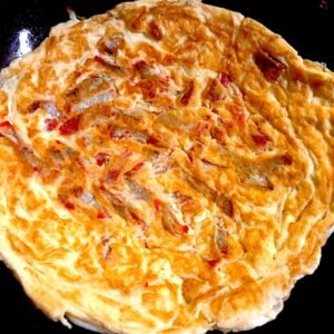 171.Chinese Roast Pork Omelette & Chips 叉力条