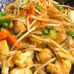 179d.Stir Fried Mixed Vegetables in Satay Sauce 沙什才