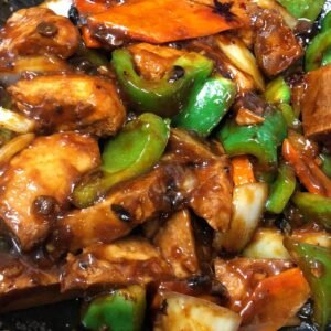180b."Quorn" Chicken in Black Bean Sauce 士召齋鸡