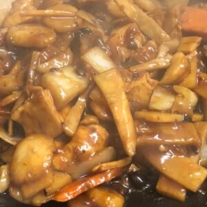 47.Chicken with Bamboo Shoot,Water Chestnut in Black Bean Sauce 士竹馬鸡
