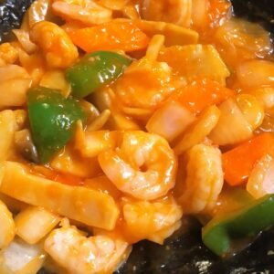 50.King Prawns in Hot & Garlic Sauce 蒜辣大下
