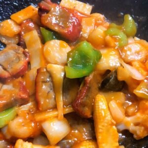 53.Chinese Roast Pork in Hot & Garlic Sauce 蒜辣叉
