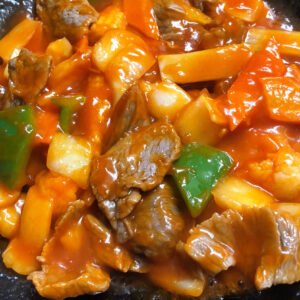 55d.Beef in Sweet & Chilli Sauce 甜辣牛