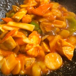 55e.Chicken in Sweet & Chilli Sauce 甜辣鸡