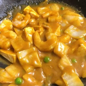 70a.Curry Chicken & King Prawns 加大下鸡