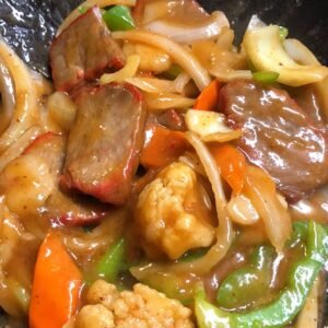 80.Chinese Roast Pork in Satay Sauce 沙叉