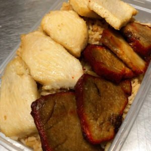 88.Chinese Roast Pork & Chicken on Fried Rice 叉鸡反